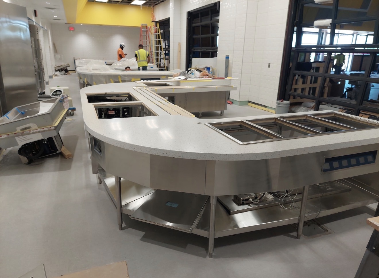 Commercial installation in progress